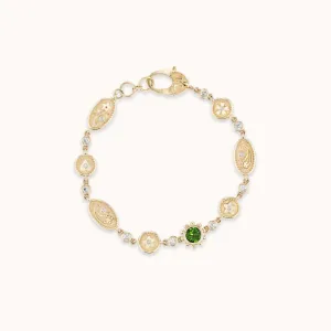 Southwestern Single Tourmaline Chain Anklet