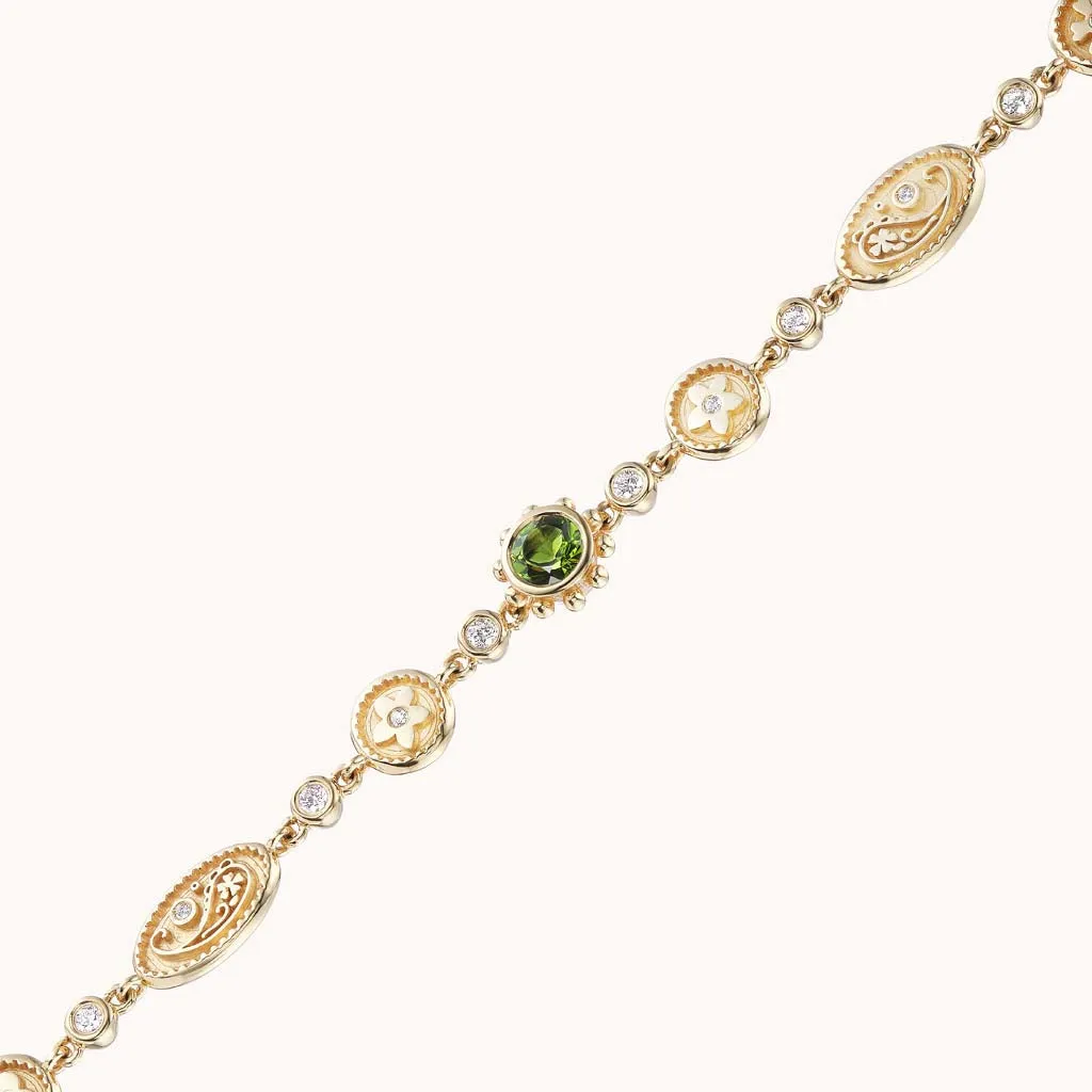 Southwestern Single Tourmaline Chain Anklet