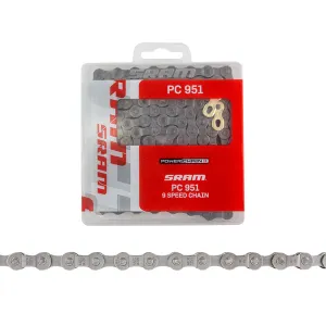 Sram PC951 9 Speeds Grey 114 Links Powerlink