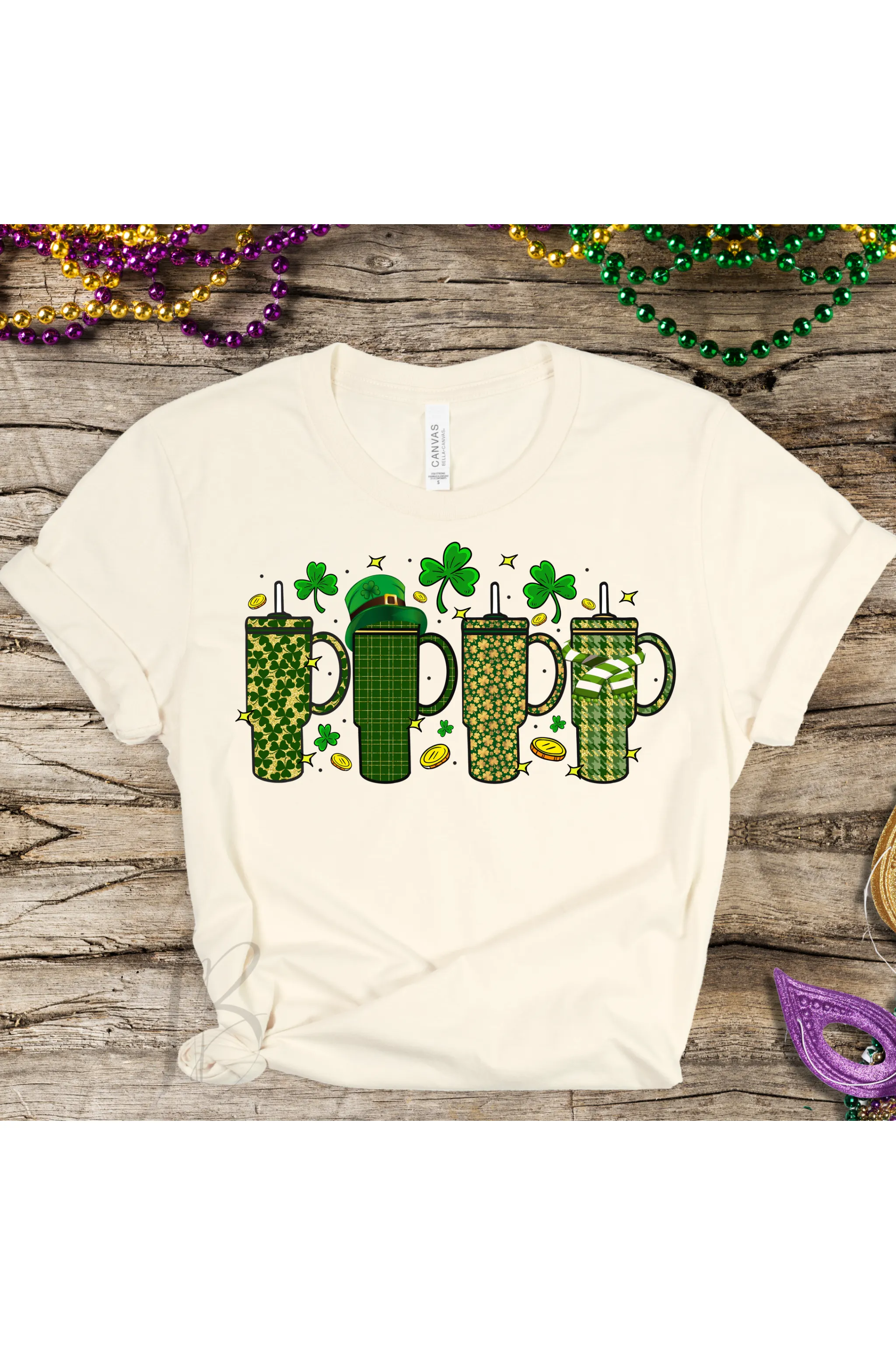 St Patricks day 4 cups in a row Comfort Colors T-Shirt