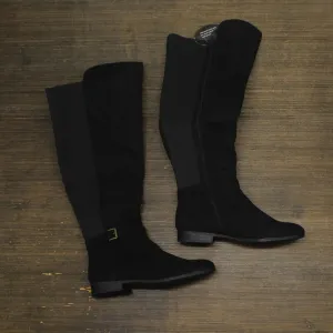 Style & Co Womens Kimmball Wide-Calf Over-The-Knee Boots Black 11M-WC