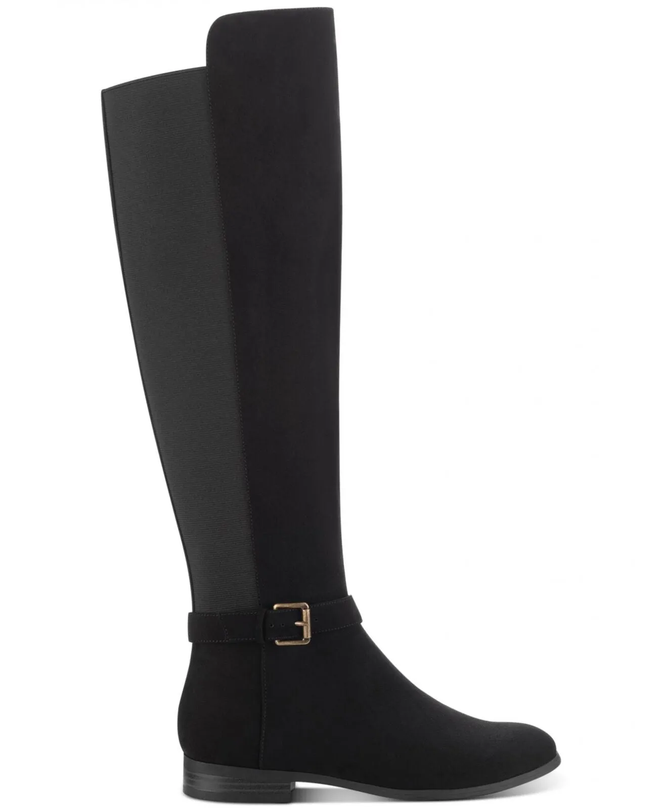 Style & Co Womens Kimmball Wide-Calf Over-The-Knee Boots Black 11M-WC