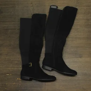 Style & Co Womens Kimmball Wide-Calf Over-The-Knee Boots Black Micro 10M-WC