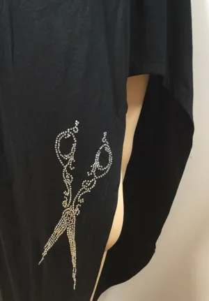 Stylist Hi-Lo Skirt with Scissor Rhinestone Accents