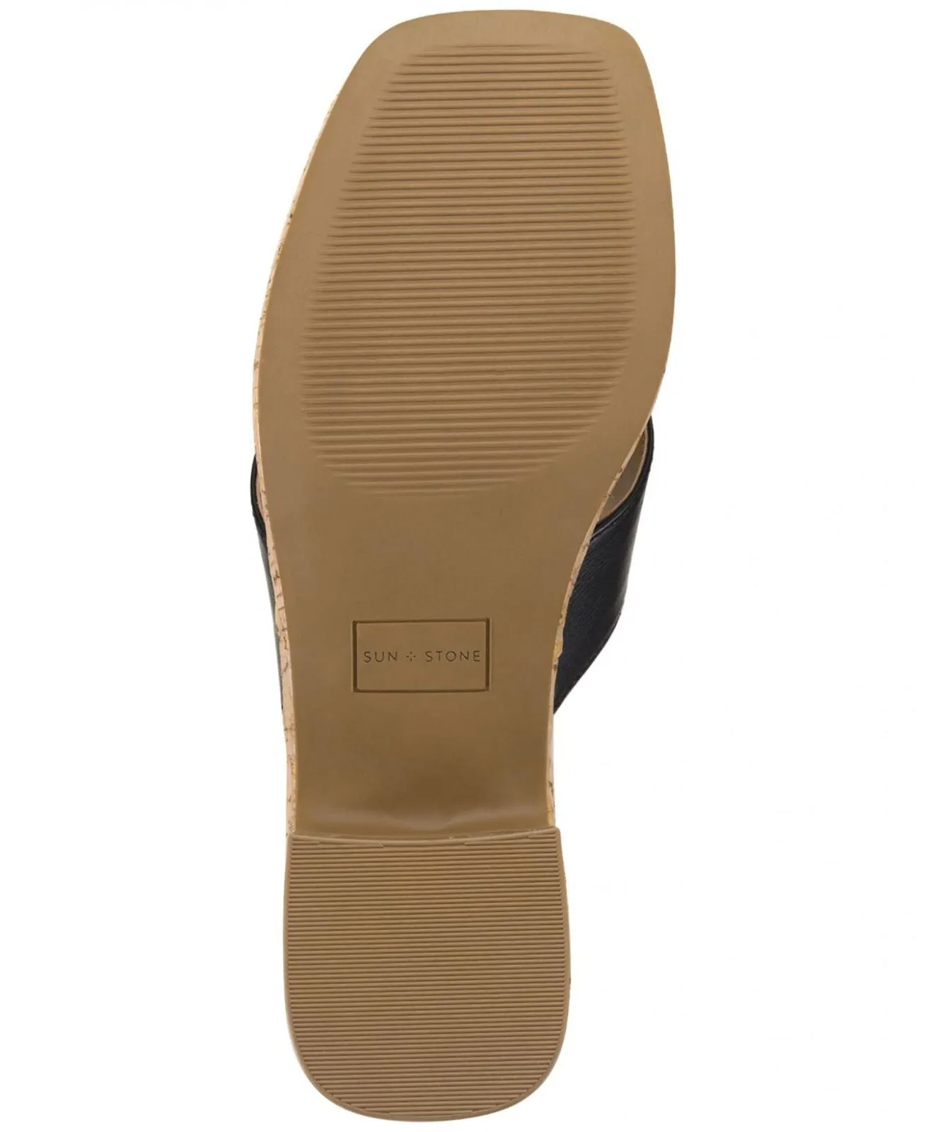 Sun   Stone Womens Giigi Crisscross Wedge Sandals 10014732800 Black 9M
