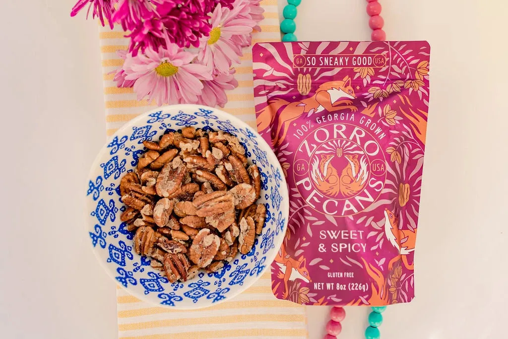 Sweet & Spicy Zorro Pecans