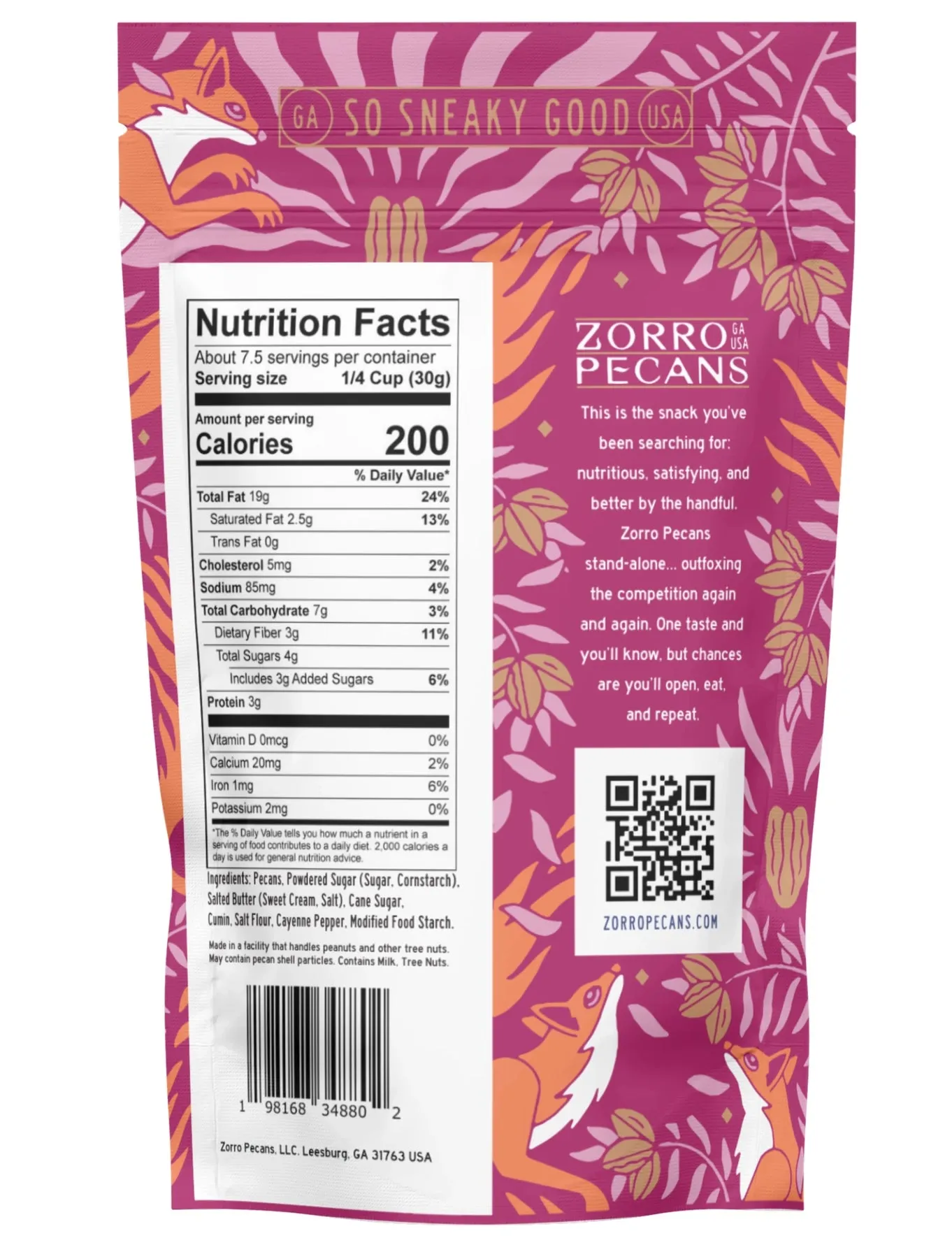 Sweet & Spicy Zorro Pecans