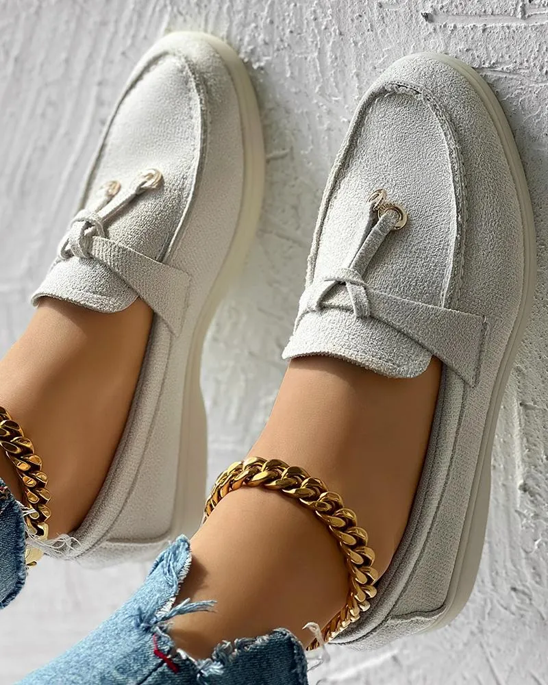 Tassel Design Slip on Casual Loafers