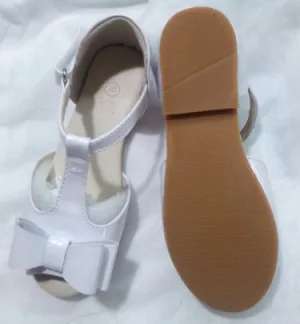 The Louise Bow Sandals - White