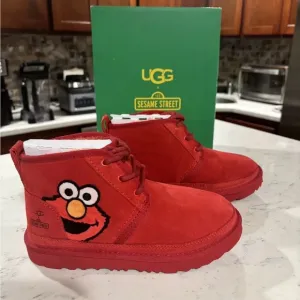 UGG X SESAME STREET Elmo Neumel RedLittle Kids Boots 1-3Y Preschool Size