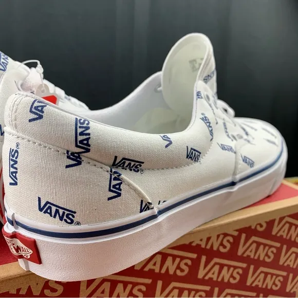 Vans Era White   Blue Logo Men's Various Sizes