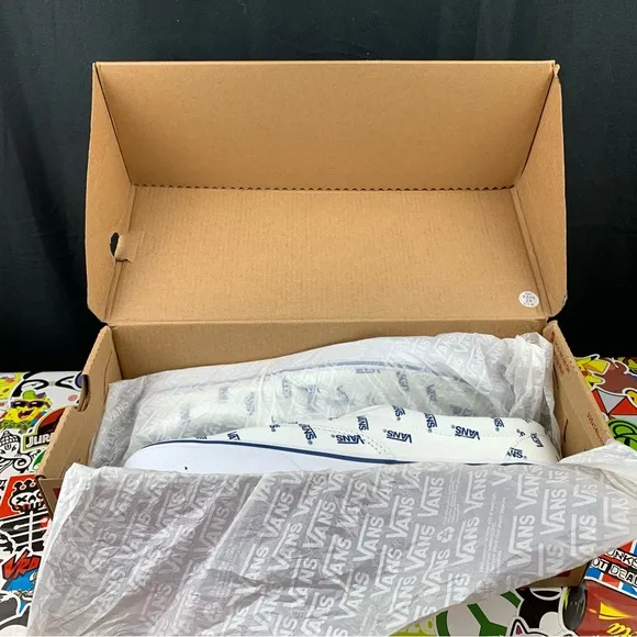 Vans Era White   Blue Logo Men's Various Sizes