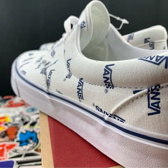 Vans Era White   Blue Logo Men's Various Sizes