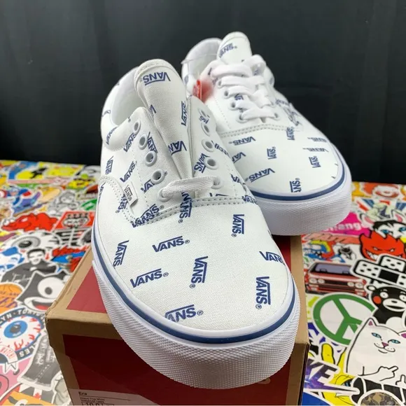 Vans Era White   Blue Logo Men's Various Sizes