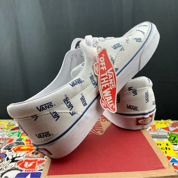 Vans Era White   Blue Logo Men's Various Sizes