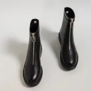White Black Winter Autumn Ankle Booties Women