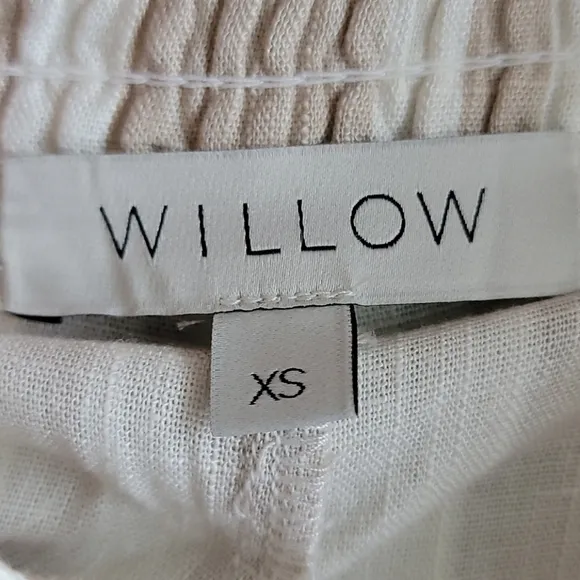 Willow Johnny Striped High Tie-Waist Linen Shorts