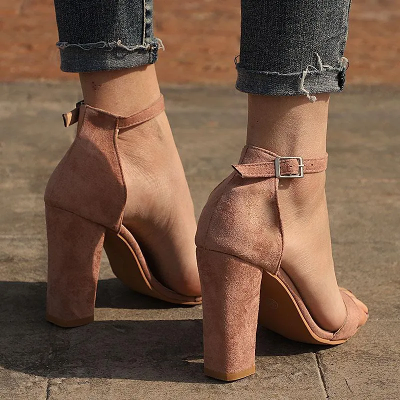 Women Sandals Ankle Strap Shoes Woman High Heels Sandals