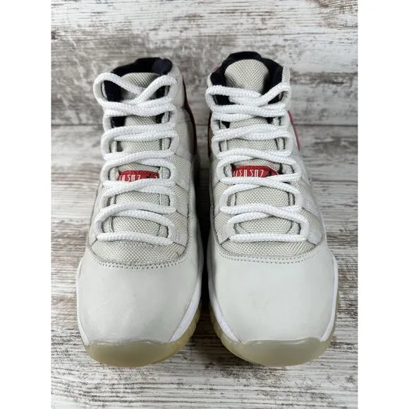 Youth Nike Air Jordan 11 Retro (GS) 'Platinum Tint' White Sneakers Sz 5Y