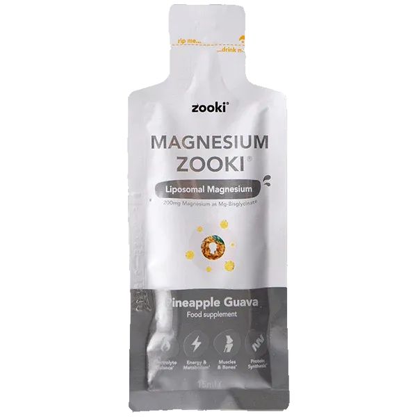 Zooki Liposomal Magnesium Bisglycinate 1500mg Pineapple 30 sachets